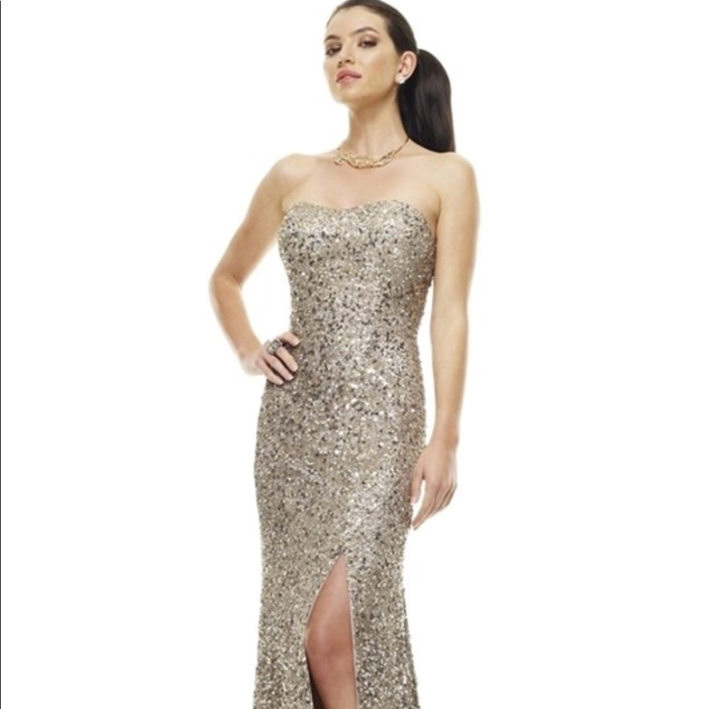 Gold Scala Sequin Prom/Gala Dress